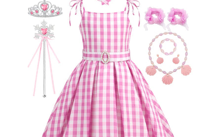 Pink Plaid Dress Halloween Carnival