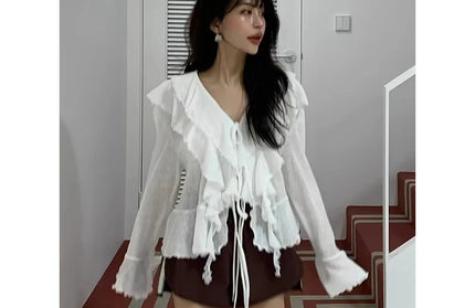 MEXZT Cropped White Shirts