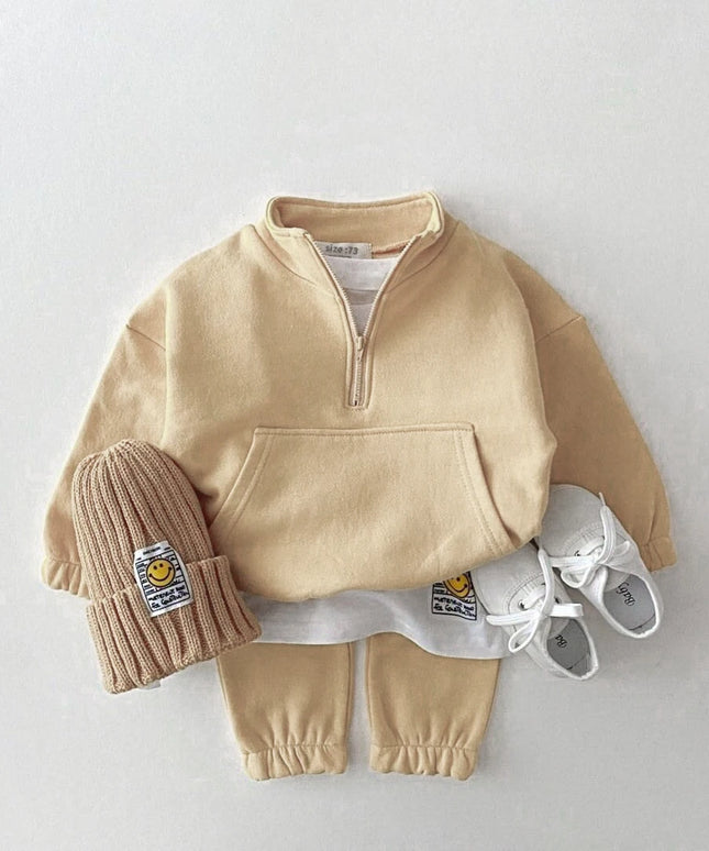 Cotton Tops Jacket Pants Suit
